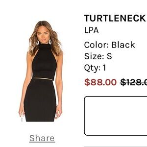 LPA black TURTLENECK SIZE SMALL